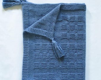 Baby blanket wool alpaca and silk dot fantasy