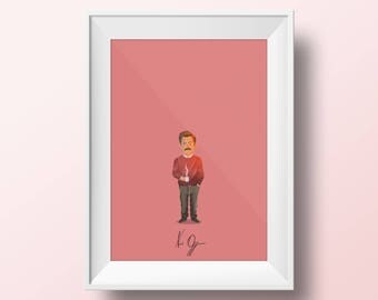 Nick Offerman - Parks and Recreation Poster