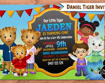 Daniel Tiger Invitation. Daniel Tiger Birthday Party. Party Supplies. Baby Shower.