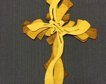 Triple layer wooden cross