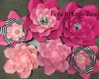Kate Spade paper flower backdrop | bridal shower | engagement party | bachelorette party