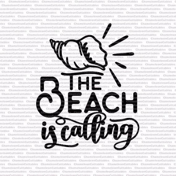 Download the beach is calling sea shell svg vector files decal