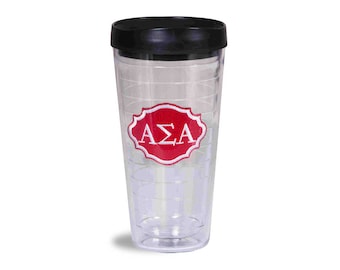 ASA Alpha Sigma Alpha Clear Emblem Super Tumbler
