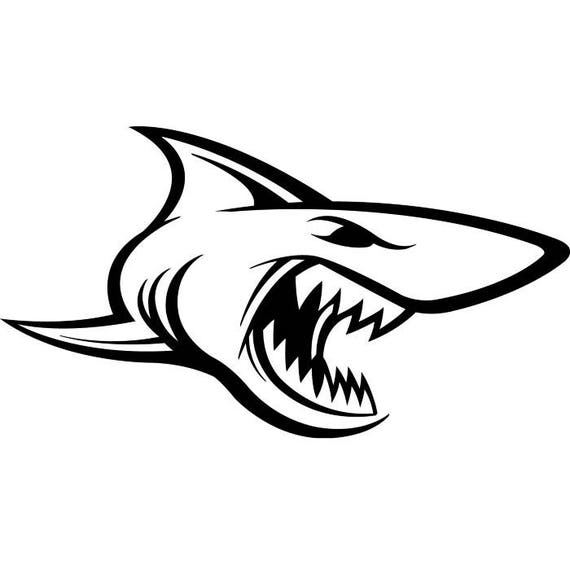 Download Great White Shark 9 Jaws Ocean Killer Fish Mascot Logo .SVG