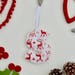 Red and white letter Christmas ornament / tree decoration