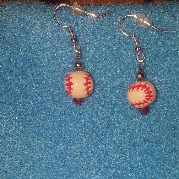 Baseball earrings
