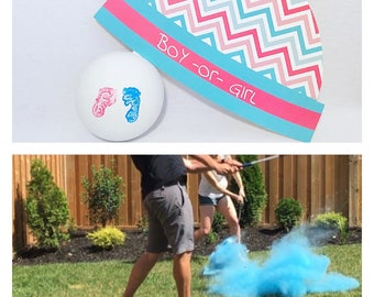Baby Feet Golf Balls Gender Reveal Golf Ball Gender Reveal Ideas Gender Reveal Golf Balls Pink and Blue Baby Feet