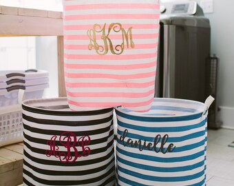 Monogrammed Laundry Bag, Graduation Gift, Laundry Hamper, Monogram Laundry Basket, Monogram Clothes Hamper, Laundry Bag Monogrammed