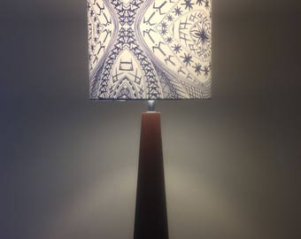 Polynesian Tribal Lampshade - Samoan Fabric, Tropical Design