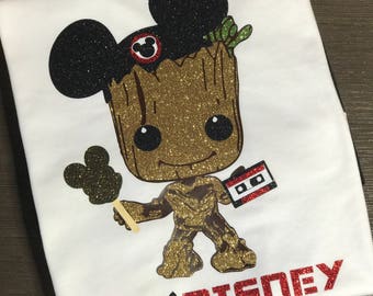 Disney shirt, baby groot, groot, guardians of the galaxy, guardians, Glitter, Sparkle, Trip, Vacation, Kids, Mens, Ladies, Womens Plus