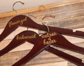 Wedding Hangers; Bridesmaid hangers; bride hanger; wedding party hangers; hangers; dress hangers; custom hangers; wedding dress hanger
