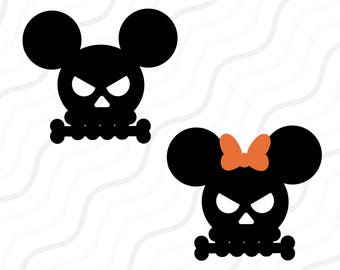 Halloween Mickey Skull SVG, Skull SVG, Halloween Skull SVG Cut table Design,svg,dxf,png Use With Silhouette Studio & Cricut_Instant Download