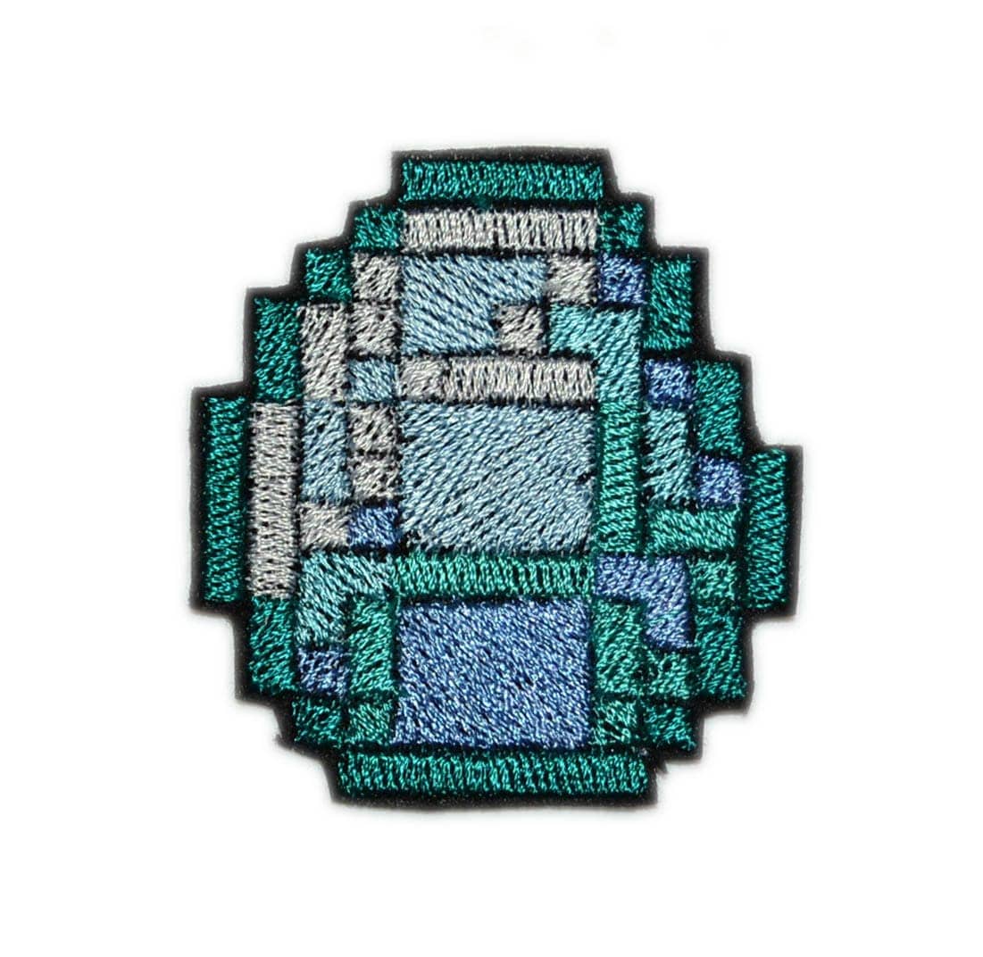 Minecraft Diamond patch iron on Embroidered patches iron on