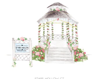 Gilmore Girls - A4 Stars Hollow Print