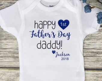 first fathers day shirt and onesie