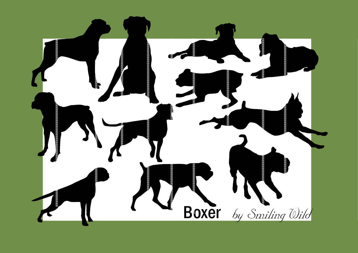 Download dog svg boxer dog art clipart silhouette dog vector graphic
