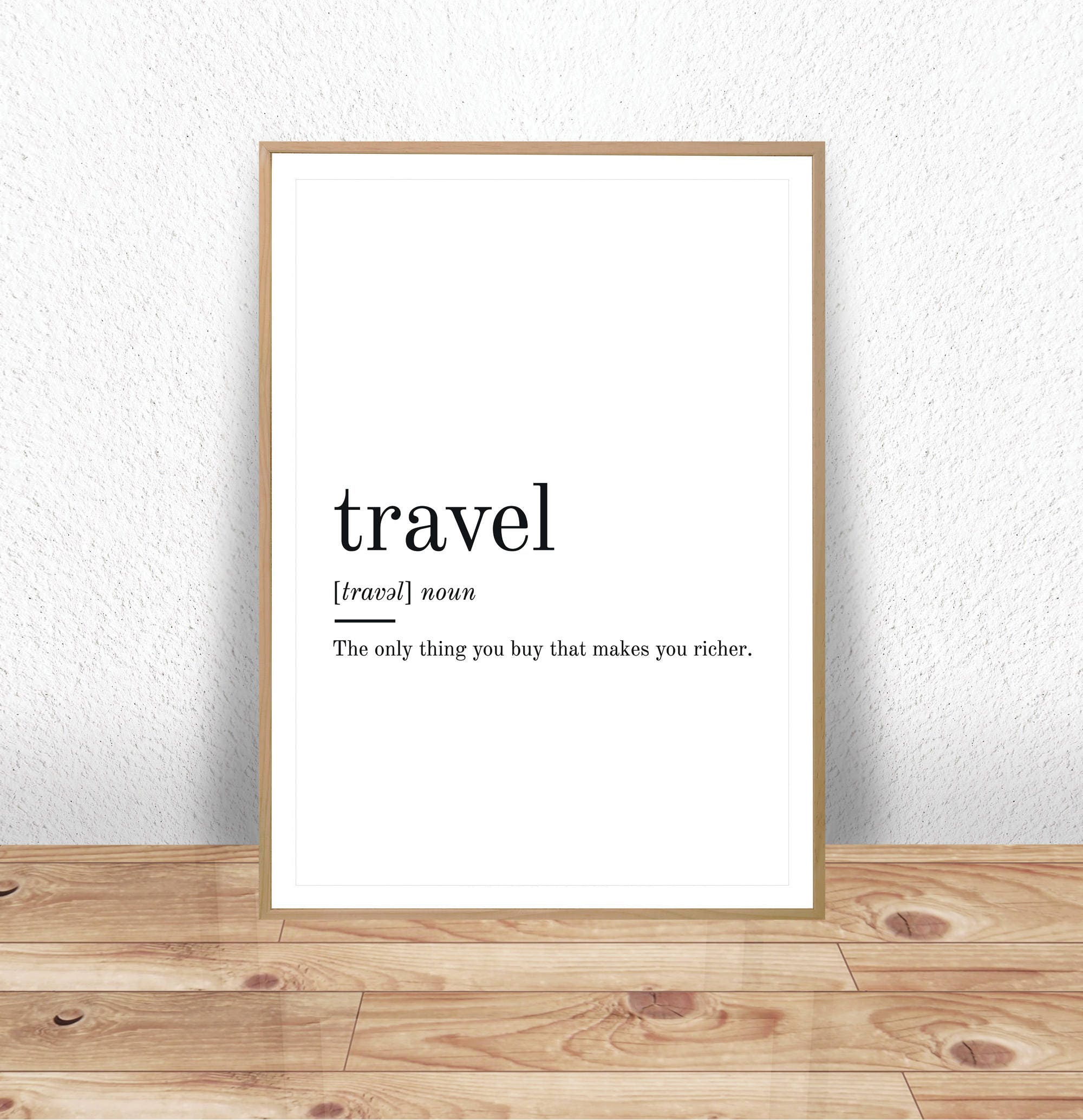 Travel Definition Printable Wall Art Travel Print Travel