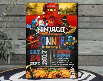 Ninjago Invitation / Ninjago Birthday / Ninjago Party / Ninjago Birthday Invitation / Ninjago Lego / Lego Ninja / Lego / Ninjago Printable