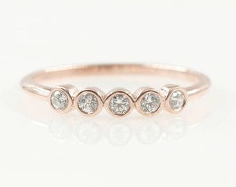 dainty wedding ring14k rose gold diamond wedding bandsimple diamond ring natural - Dainty Wedding Rings dainty wedding ring14k rose gold diamond wedding bandsimple diamond ring natural - Dainty Wedding Rings