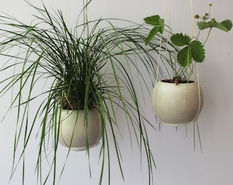 Gypsum planter, Hanging Planter, Concrete Planter, Varnished Pot, Hanging Pot, Gypsum Pot, Succulent Planter, Big Planter, Gift For Her
