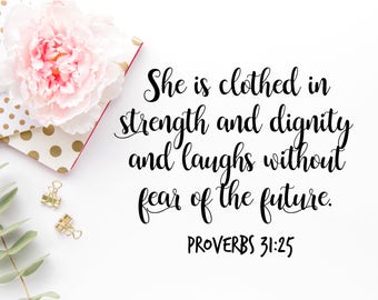 Proverbs 31 25 | Etsy