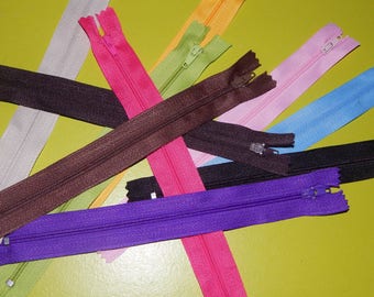 set of 5 zipper closures not separable