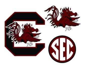 South Carolina Gamecocks Cut Files, South Carolina Gamecocks SVG Files, South Carolina Gamecocks SVG Dxf PNG Cutting Files, Instant Download
