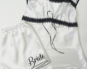 Bridal Underwear, Satin Cami Set, Personalised Underwear