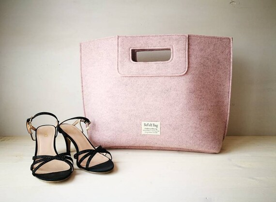 blush color bag