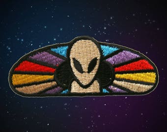 Alien Patches UFO Patches Applique Embroidered Iron on Patch
