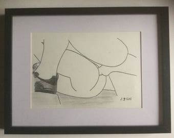 Drawing nude man ink of china Gay interest dessin homme nu encre de Chine
