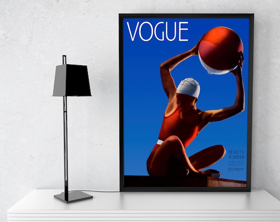 Vogue cover poster. Vintage magazine 1932 poster. Vogue cover