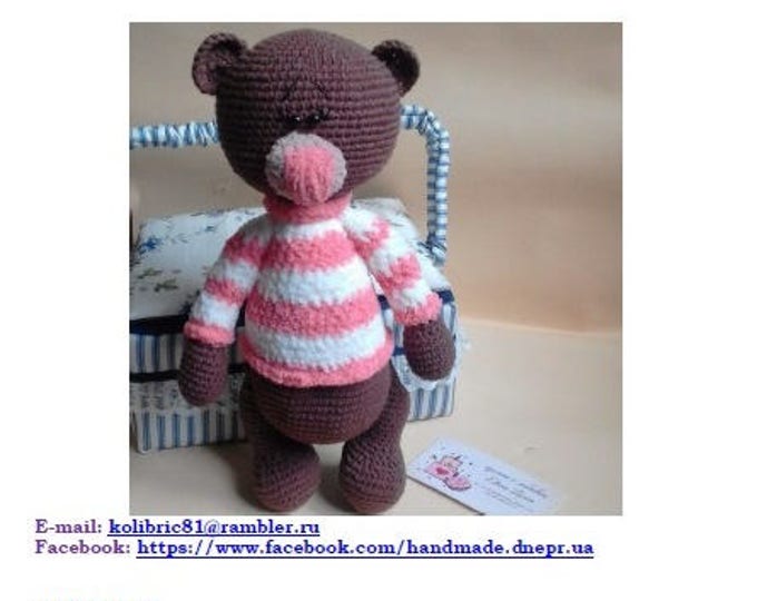 PATTERN Crochet Bear toy Bear PDF Amigurumi Bear Tilda Bear Girl Handmade Bear Christmas Bear Digital downloads