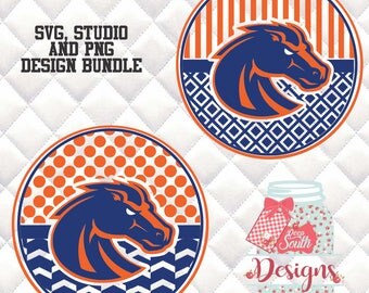 Boise State Broncos SVG, Silhouette studio bundle - 2 design download