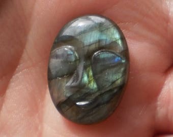 Carved Labradorite Face