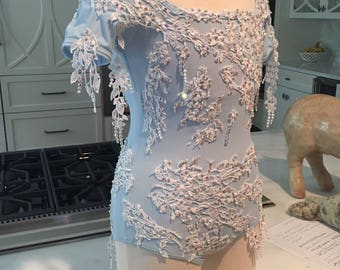 Blue Lyrical Dance Costume Ready to Ship