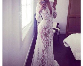 SUPER SALE Maternity dress for photo shoot lace READY to Ship Today! white lace Bohemian Style Sizes small med large xL milk bath keepsake p