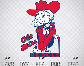 Ole Miss Rebels Logo SVG DXF EPS Png Digital Cut Vector Files for Silhouette Studio Cricut Design Space Cameo & Cricut Explore Vinyl Decal