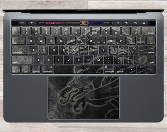 MacBook Decal Game Of Thrones MacBook Skin Black MacBook Keyboard Sticker Targaryen Logo Laptop Skin Daenerys Dragon Keys Trackpad FSM|917