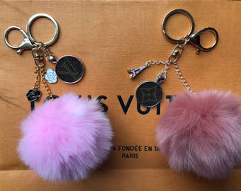 Louis Vuitton Pom Pom Bag Charms / Keychains made of 100% Authentic LV Canvas, Made to Order (Custom options).