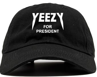 Yeezy for president kanye west 2020 350 750 zebra - baseball dad cap hat unstructured