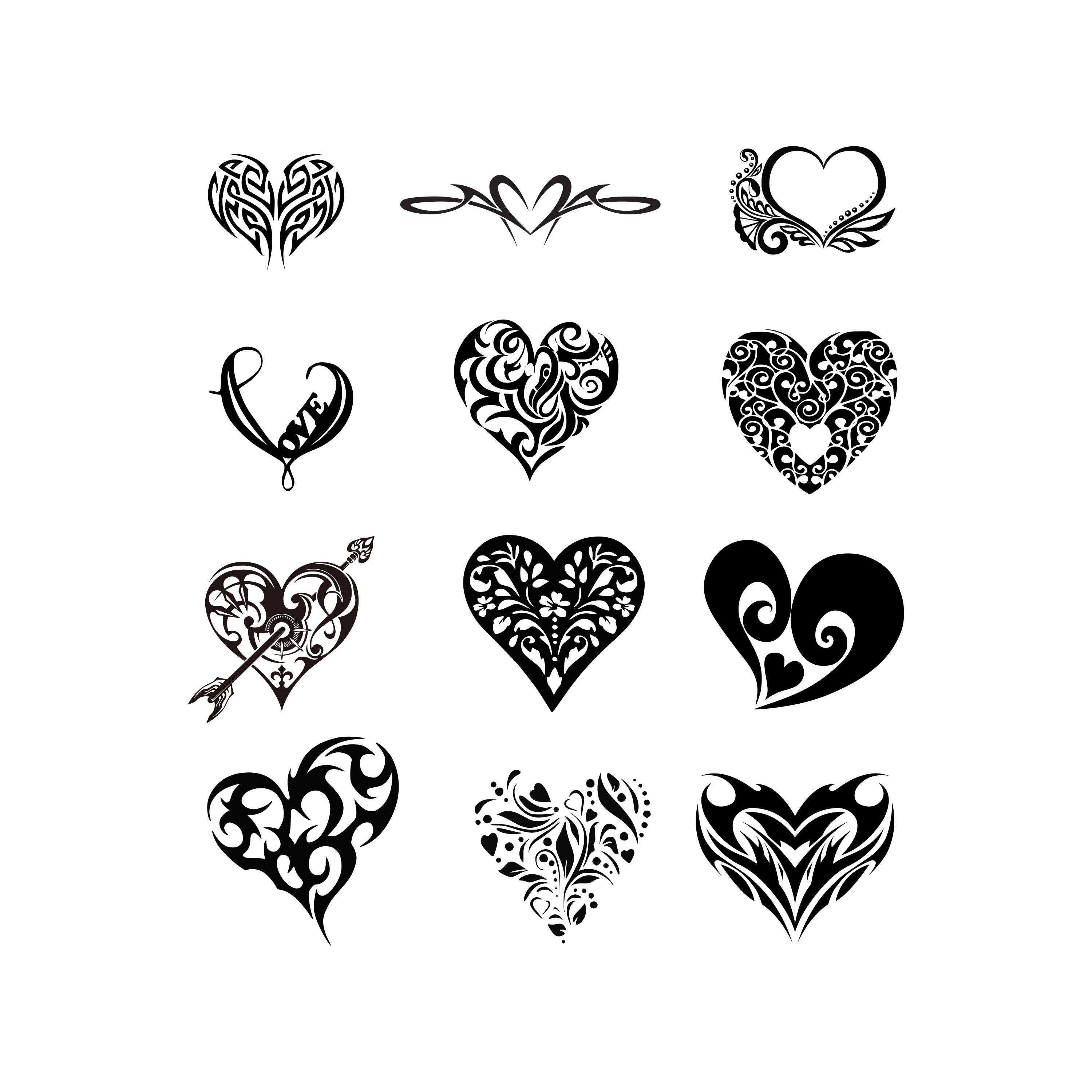 Tribal heart svg Heart svg Valentines day svg Gothic Heart svg