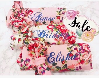 SALE! Bridesmaid Robes, Cotton Floral Robe, Glitter Robe, Getting Ready Robes, Robes Set, Bridal Party Gifts, Personalized Robe, Bride Robe