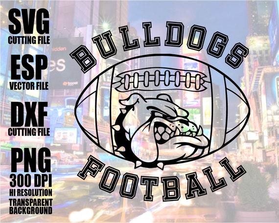 Download Bulldogs football Cut Files Digital Download Clipart SVG