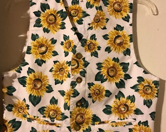 Vintage Banana Republic sunflower vest