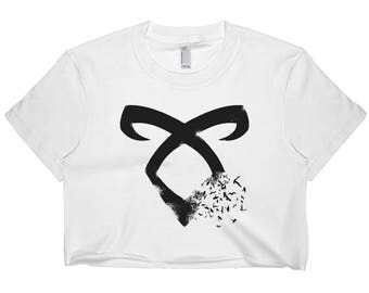 Shadowhunters Angelic Runes The Mortal Instruments Crop T-shirt / Crop Tee / Crop Tops