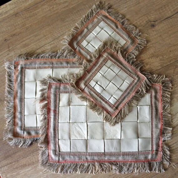 Table mats Wickerset 22 Handmade design. Make