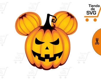 mickey svg, disney svg, haloween svg, svg calabaza, pumpkin svg, vector files cut, silhouette, vector, svg file, clipart, cameo,