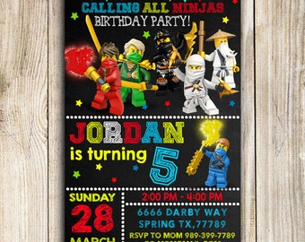 Ninjago Invitation, Ninjago Birthday Party, Ninjago Party Invitation, Ninjago Birthday Invitation, Ninja Party, Ninja Invitation