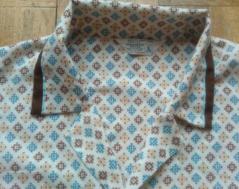 70's Mens Pajamas Geometrical Print Male Sleepwear Mens Size Large 42- 44 JC Penney 70s Sleep Wear Original Gift Ready To Give